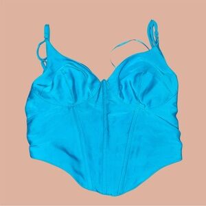 Vibrant Blue Bustier Top